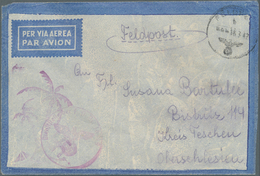 19616 Feldpost 2. Weltkrieg: 1942, AFRIKA-KORPS, Feldpostbrief (italienischer Luftpostumschlag) Mit Handsc - Other & Unclassified