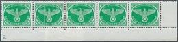 19629 Feldpost 2. Weltkrieg: 1944: Weihnachtspäckchenmarke Im Waagerechten Fünferstreifen Vom Bogenunterra - Sonstige & Ohne Zuordnung