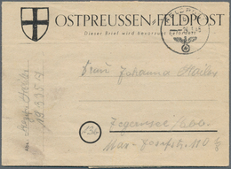 19642 Feldpost 2. Weltkrieg: 1945 (24.3.), Faltbrief "OSTPREUSSEN=FELDPOST" (mit Kreuzritterschild) Aus De - Andere & Zonder Classificatie