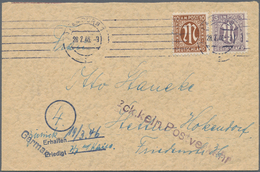 19657 Zensurpost: 1946, STETTINER ZIPFEL: Bizone, 3 Pf U. 10 Pf AM-Post Dt.Druck, MiF Auf Brief Von HAMBUR - Sonstige & Ohne Zuordnung