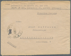 19665 Kriegsgefangenen-Lagerpost: 1946 (ca). Seltene Kgf.-Post Aus Marseille (Depot Nr. 155, St. Marthe) I - Autres & Non Classés