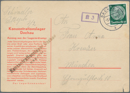 19672 KZ-Post: 1934 (3.10.), 6 Pfg. Hindenburg Mit Stempel DACHAU 2 Auf Beigefarbener Vordruckkarte (Lager - Brieven En Documenten