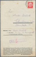 19674 KZ-Post: 1936, (18.1.), 12 Pfg. Hindenburg Mit Stempel Frankenberg (Sachs.) Auf Vordruck-Faltbrief ( - Lettres & Documents