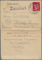 19688 KZ-Post: 1944/45 KZ Flossenburg: 2 Briefe Vom Gleichen Gefangenen (wohl An Seine Frau) Nach Prag, De - Briefe U. Dokumente