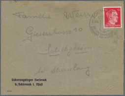 19692 KZ-Post: Sicherlungslager Vorbruck: 1944, Vordruckbrief Aus "SCHIRMECK 10.10.44" Mit 12 Pfg. Hitler - Brieven En Documenten