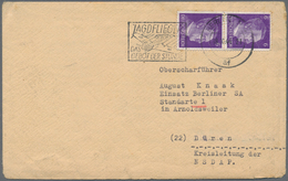 19693 KZ-Post: 1944 (11.10.), Frankierter Brief Aus Berlin An Einen Oberscharführer Der SA-Standarte 1 Nac - Lettres & Documents