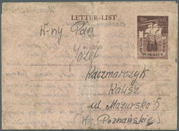 19697 Lagerpost: Lübeck: 1945, HARKSHEIDE, 40 F Lilabraun "LUBEKA Kogge / Holstentor" Ganzsachen-Faltbrief - Sonstige & Ohne Zuordnung