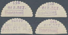 19706 Deutsche Lokalausgaben Ab 1945: ETZDORF (über Roßwein) 1948, Der Seltene Lokalausgaben Gebührenzette - Other & Unclassified