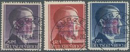 19747 Deutsche Lokalausgaben Ab 1945: 1945, Wurzen, 2 RM Bis 5 RM Hitler, Drei Werte Mitrotviolettem Hands - Andere & Zonder Classificatie