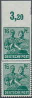 19789 Alliierte Besetzung - Gemeinschaftsausgaben: 1947, 16 Pfg. Arbeiter, Senkrechtes Paar Vom Oberrand, - Sonstige & Ohne Zuordnung