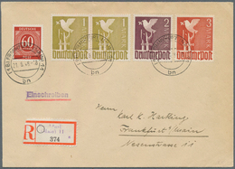 19798 Alliierte Besetzung - Gemeinschaftsausgaben: 1948, Zehnfach-Frankatur, Freimarke 1 Mark Goldtaube Zw - Other & Unclassified