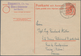 19811 Alliierte Besetzung - Ganzsachen: 1948, 30 Pf Arbeiter Antwortdoppelkarte Zusammenhängend Mit Bedarf - Autres & Non Classés