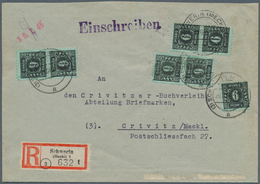 19825 Sowjetische Zone - Mecklenburg-Vorpommern: 1945, 6 Pf Schwarz Auf Maigrün, 7 Stück Als Portogerechte - Andere & Zonder Classificatie