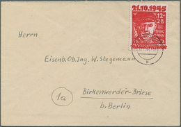 19836 Sowjetische Zone - Mecklenburg-Vorpommern: 1945, 12+28 Pfg. Thälmann Als Portogerechte Einzelfrankat - Sonstige & Ohne Zuordnung