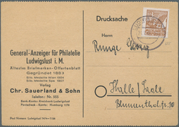 19844 Sowjetische Zone - Mecklenburg-Vorpommern: 1945, Drucksachenkarte Ab LUDWIGSLUST 23.1.46 Mit Einzelf - Other & Unclassified