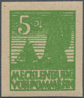 19853 Sowjetische Zone - Mecklenburg-Vorpommern: 1946, Freimarke: Sogen. Abschiedsausgabe 5 Pf, Papier Y, - Other & Unclassified