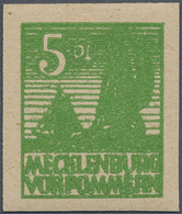 19853 Sowjetische Zone - Mecklenburg-Vorpommern: 1946, Freimarke: Sogen. Abschiedsausgabe 5 Pf, Papier Y, - Andere & Zonder Classificatie