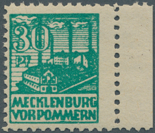 19869 Sowjetische Zone - Mecklenburg-Vorpommern: 1946, 30 Pfg. Schwärzlichbläulichgrün, Postfrisches Exemp - Other & Unclassified