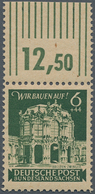 19940 Sowjetische Zone - Ost-Sachsen: 1946 Wiederaufbau Dresdner Zwinger 6+44 Pf. Dunkelgraugrün Mit Misch - Other & Unclassified