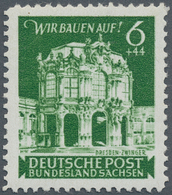 19944 Sowjetische Zone - Ost-Sachsen: 1946, 6 Pfg. Dresdener Zwinger Als Gezähnter Probedruck Auf Weißem, - Other & Unclassified