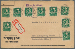 19972 Sowjetische Zone - Thüringen: 1945, Posthorn 6 Pf Dkl'grün, 9 Stück Als Attraktive Portogerechte Mas - Autres & Non Classés