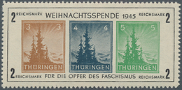 19987 Sowjetische Zone - Thüringen: 1945, Antifa-Block Mit 3 Pfg. Hellsiena Auf Weißem Papier, Ungebraucht - Other & Unclassified