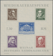 20004 Sowjetische Zone - Thüringen: 1946, Theaterblock Mit Wz. YZ "Stufen Steil Steigend" (von Der Rücksei - Sonstige & Ohne Zuordnung