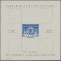 20019 Sowjetische Zone - Thüringen: 1946, Theaterblock Mit Fehlenden Wertstufen 6 Pf, 10 Pf, 12 Pf Und 16 - Other & Unclassified