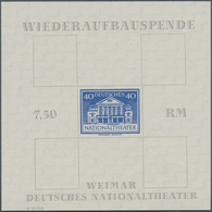 20020 Sowjetische Zone - Thüringen: 1946, Theaterblock Mit Fehlenden Wertstufen 6 Pf, 10 Pf, 12 Pf Und 16 - Andere & Zonder Classificatie