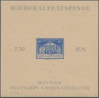 20034 Sowjetische Zone - Thüringen: 1946, Theater-Block Mit Den Fehlenden Wertstufen 6 Pf, 10 Pf, 12 Pf Un - Other & Unclassified