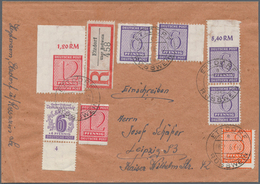 20073 Sowjetische Zone - West-Sachsen: 1946, Freimarken Ziffern 6 Pf, 8 Pf Und 12 Pf Mit 3 Typen Der Postm - Other & Unclassified