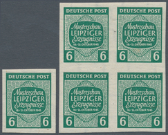 20079A Sowjetische Zone - West-Sachsen: 1945, Musterschau Leipzig 6 Pfg. Ungezähnt Als Postfrische Einzelma - Autres & Non Classés