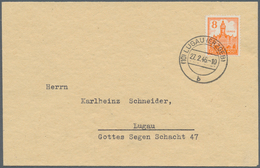 20094 Sowjetische Zone - West-Sachsen: 1946, 8 Pf Lebhaftorange, Portogerechte EF Auf Ortsbrief In Lugau ( - Sonstige & Ohne Zuordnung