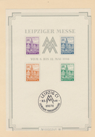 20103 Sowjetische Zone - West-Sachsen: 1946, Leipziger Messe-Großblock Mit Stempel Im Blockrand, In Schutz - Autres & Non Classés