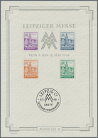 20105 Sowjetische Zone - West-Sachsen: 1946, Großblock Leipziger Messe Mit Nr. 0006492 Ungebraucht Ohne Gu - Autres & Non Classés