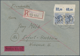 20110 Sowjetische Zone - Bezirkshandstempel - III - Bez. 16 (Erfurt): 1948, 80 Pf Arbeiter, Oberrand-Paar - Autres & Non Classés