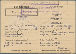 20115 Sowjetische Zone - Bezirkshandstempel - IV - Bez. 20 (Halle): ASCHERSLEBEN: Suchdienstganzsache 2 RM - Andere & Zonder Classificatie