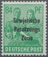 20145 Sowjetische Zone - Allgemeine Ausgaben: 1948, Arbeiter 84 Pf. Mit DOPPELTEM Aufdruck "Sowjetische Be - Sonstige & Ohne Zuordnung