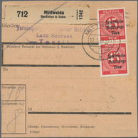 20149 Sowjetische Zone - Allgemeine Ausgaben: 1948, 45 Pfg SBZ-Aufdruck Im Senkr. Paar Als Seltene MeF Auf - Andere & Zonder Classificatie