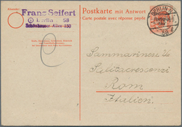 20174 Sowjetische Zone - Ganzsachen: 1948. Doppelkarte 30+30 Pf Arbeiter "SBZ" Von "Berlin 4.12.48" Nach R - Sonstige & Ohne Zuordnung