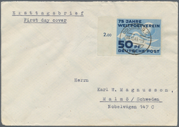 20177 DDR: 1949. "50 Pf Weltpostverein" Mit Ersttagsstempel "Leipzig 9.10.49" Auf FDC Adressiert Nach Schw - Sonstige & Ohne Zuordnung