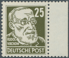 20211 DDR: 1952, 25 Pf. Köpfe Braunoliv Auf Gestrichenem Papier Mit WZ 2 XI, Einwandfrei Gezähnt Und Postf - Sonstige & Ohne Zuordnung