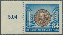 20236 DDR: 1953, 84 Pf. Marx Mit Druck Irrtümlich Auf Der Ungestrichenen, Für Die Gummierung Vorgesehenen - Sonstige & Ohne Zuordnung