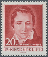 20259 DDR: 1956, 20 Pfg. Heinrich Heine Mit Wasserzeichen 2 Y I, Postfrisch, "echt Und Einwandfrei", Fotoa - Other & Unclassified