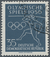 20262 DDR: 1956, 35 Pf Olympische Sommerspiele Mit Wasserzeichen 2 Y I, Zeitgerecht Entwertet Mit Anlassbe - Other & Unclassified