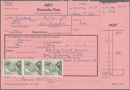 20271 DDR: 1963, 1 M Ulbricht, Senkr. 3er-Streifen Als Portogerechte MeF Auf Überweisungstelegramm (MDT) ü - Other & Unclassified