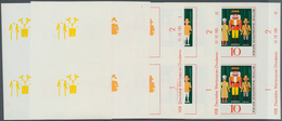 20285 DDR: 1967, Volkskunst Aus Dem Erzgebirge 10 Pf. 'Nussknacker Und 2 Räuchermännchen' In 5 Verschieden - Other & Unclassified