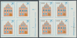 20309 DDR: 1969, Bedeutende Bauwerke 25 Pf. 'Bürgerhaus Luckau' In 5 Verschiedenen Ungezähnten PHASENDRUCK - Other & Unclassified