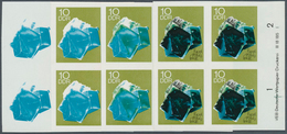 20322 DDR: 1969, Mineralien Der Bergakademie Freiberg 10 Pf. 'Fluorit (Flußspat)' In 4 Verschiedenen Ungez - Other & Unclassified