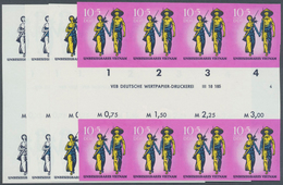 20324 DDR: 1969, Unbesiegbares Vietnam 10+5 Pf. 'Bewaffnete Vietnamesen' In 4 Verschiedenen Ungezähnten PH - Other & Unclassified